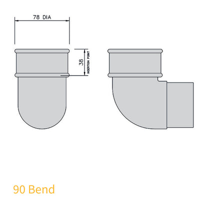FloPlast 68mm Round Downpipe