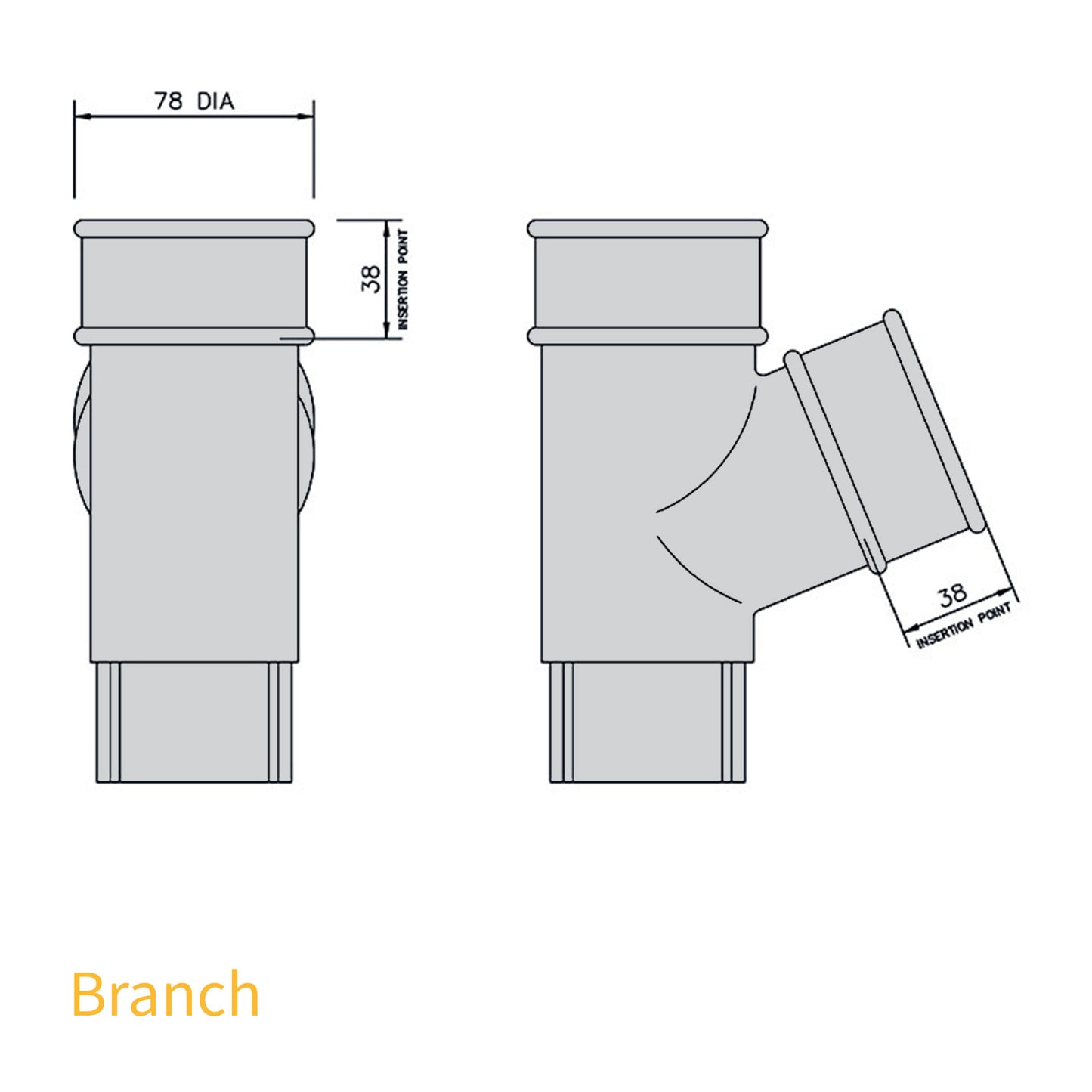 FloPlast 68mm Round Downpipe