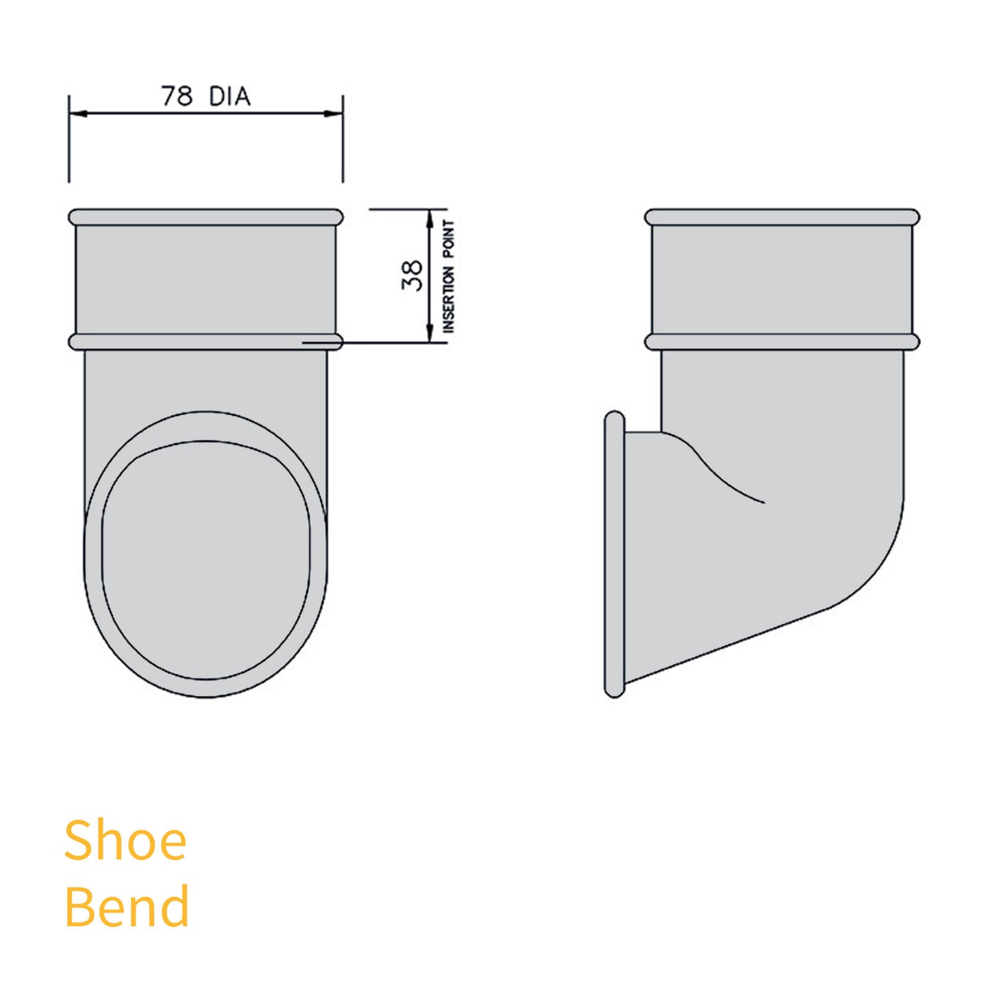 FloPlast 68mm Round Downpipe