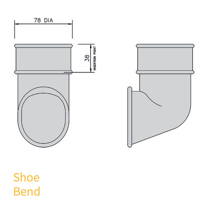 FloPlast 68mm Round Downpipe