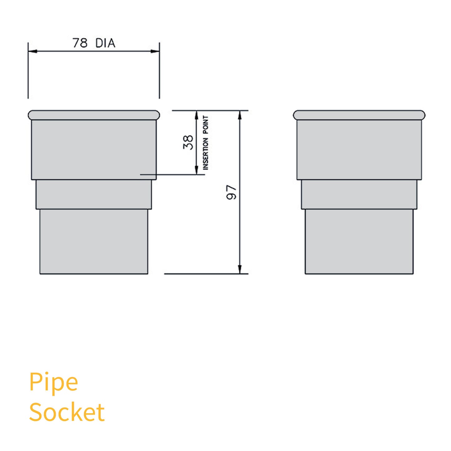 FloPlast 68mm Round Downpipe