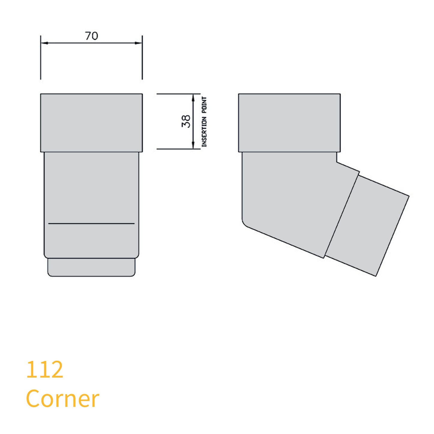 FloPlast 65mm Square Downpipe