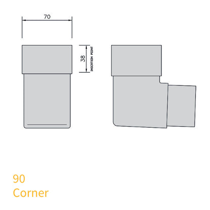 FloPlast 65mm Square Downpipe