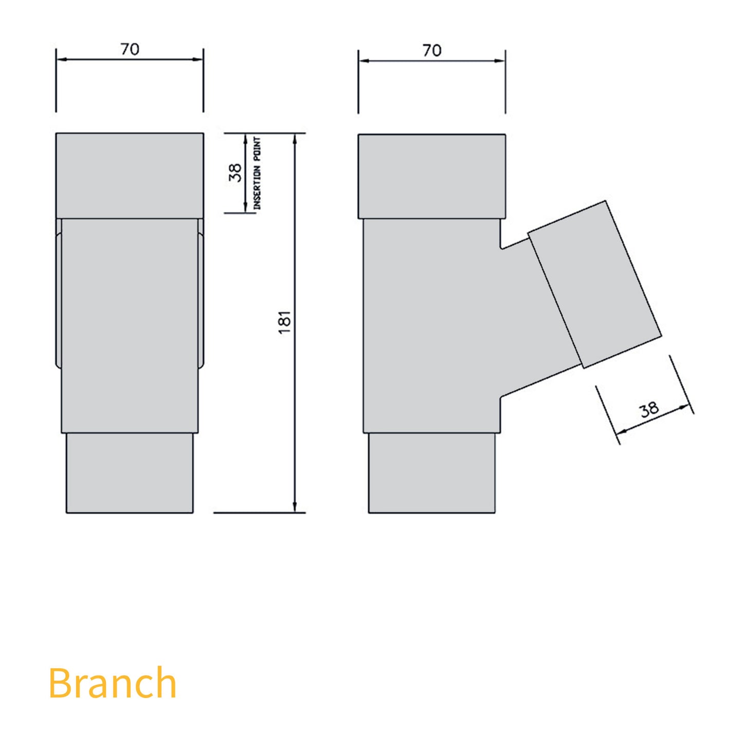 FloPlast 65mm Square Downpipe