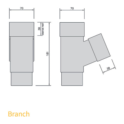 FloPlast 65mm Square Downpipe