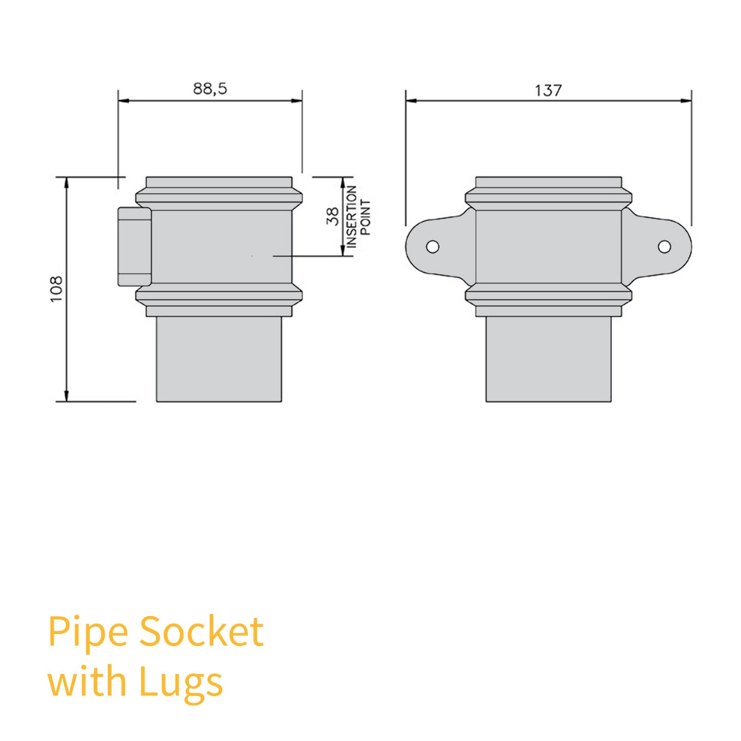 FloPlast 65mm Square Downpipe
