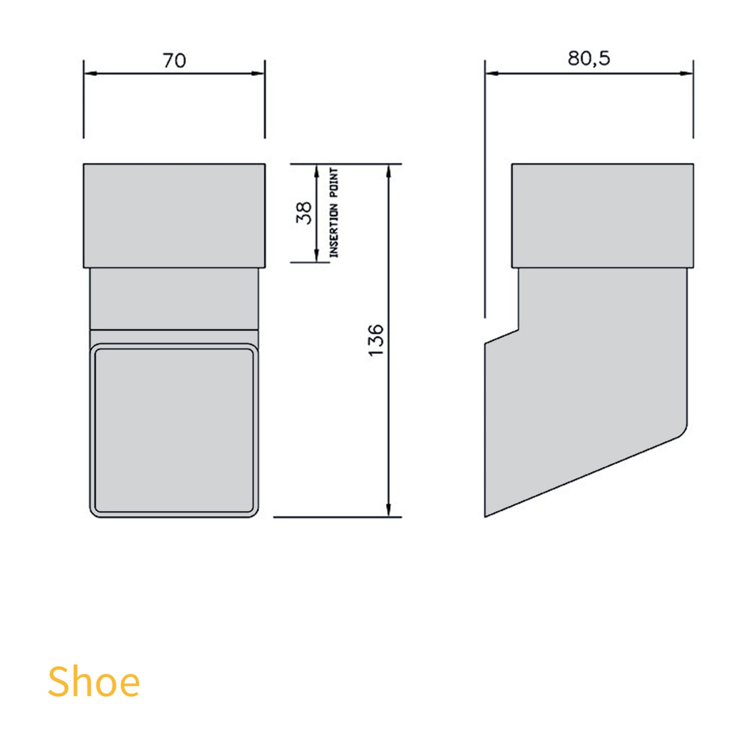 FloPlast 65mm Square Downpipe