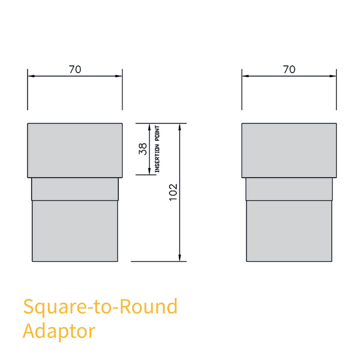 FloPlast 68mm Round Downpipe