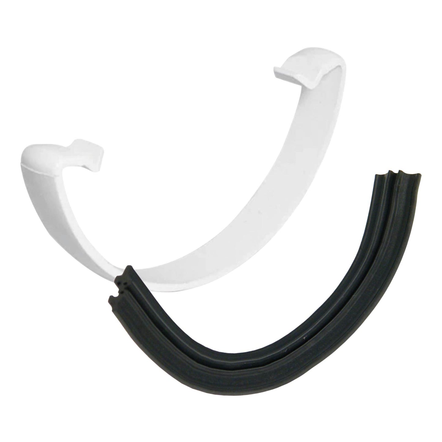 Ogee Anthracite Grey FloPlast Replacement Rainwater Gutter Clip & Rubber Gasket guttering System