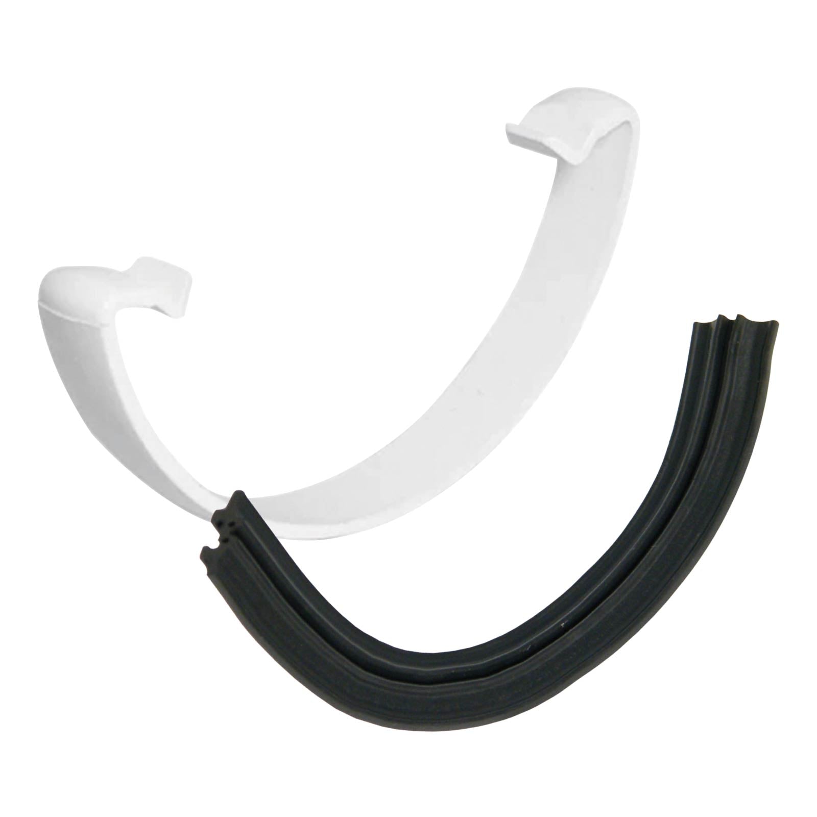 Ogee Anthracite Grey FloPlast Replacement Rainwater Gutter Clip & Rubber Gasket guttering System