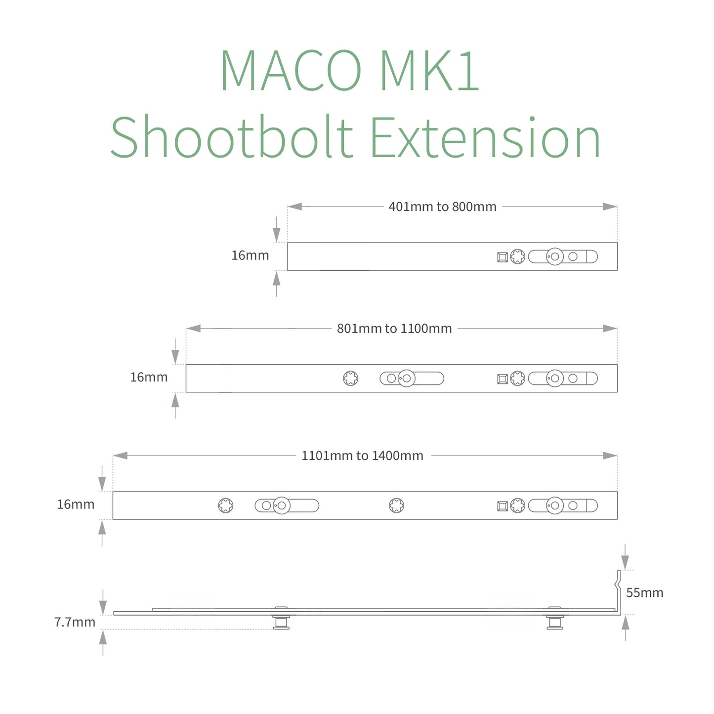 MACO MK1 Shootbolt Espag Extension Rod