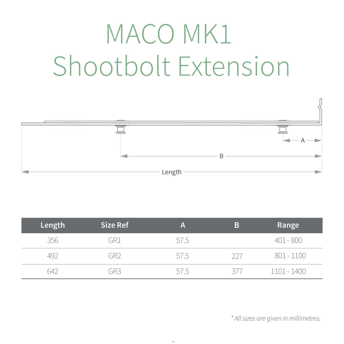 MACO MK1 Shootbolt Espag Extension Rod