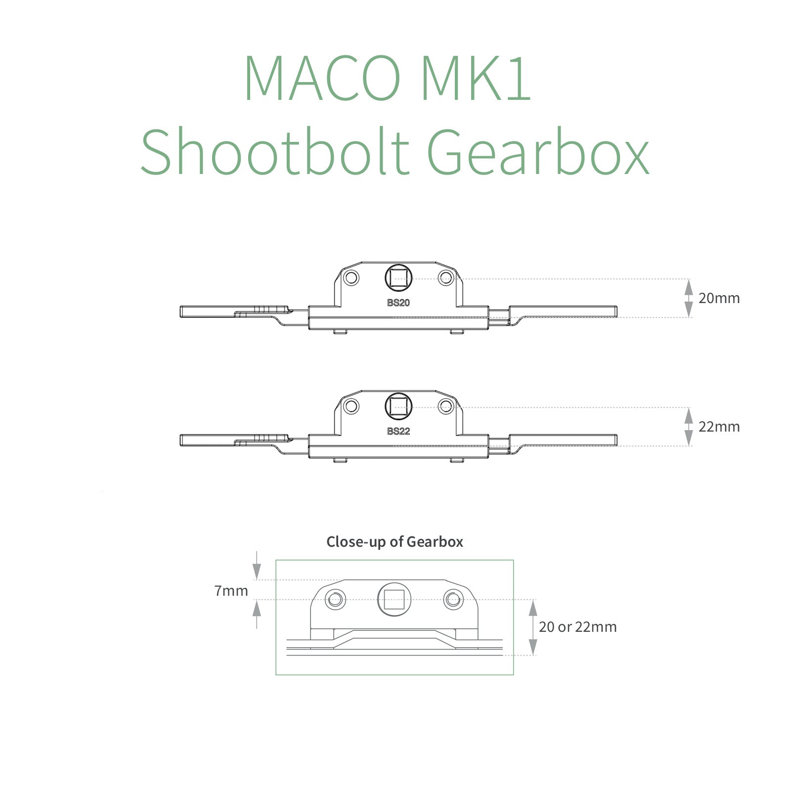 MACO MK1 Shootbolt Espag Window Gearbox – Truly PVC