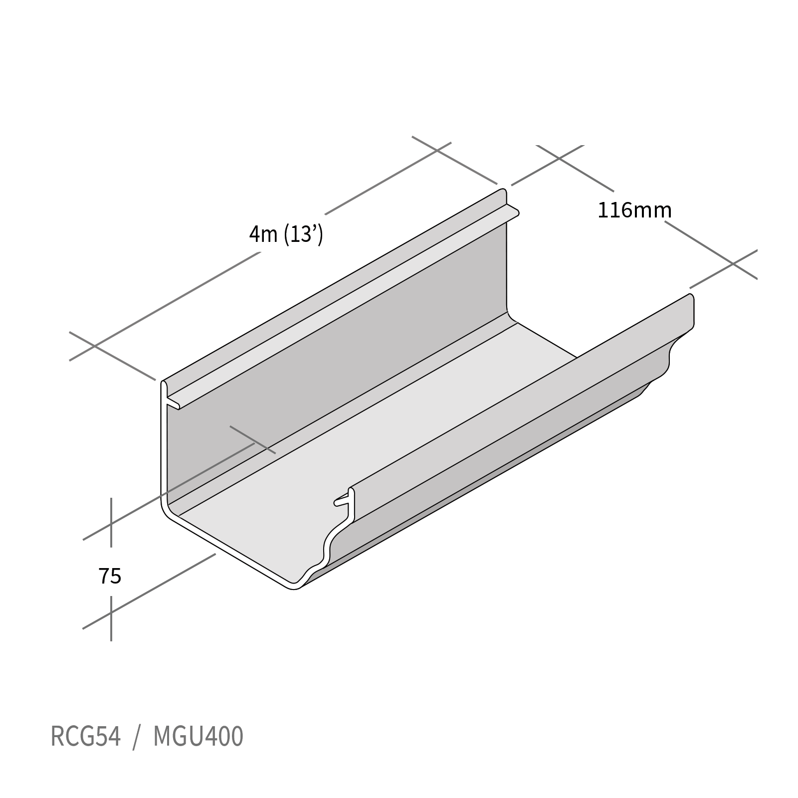 Square Pvc Gutter Dimensions Marley Classic Ogee Profile PVCu Gutter for Ultraframe Conservatories ...