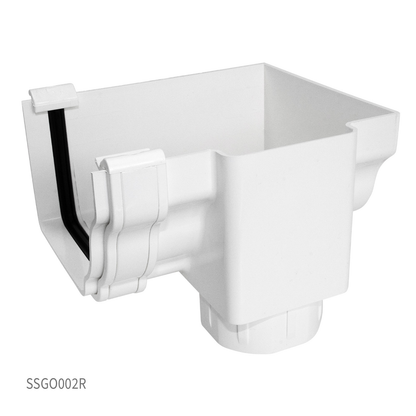90° Offset Outlet (Left) Black Marley Classic Ogee Profile Gutter System for Ultraframe Conservatory Roofs and Homes