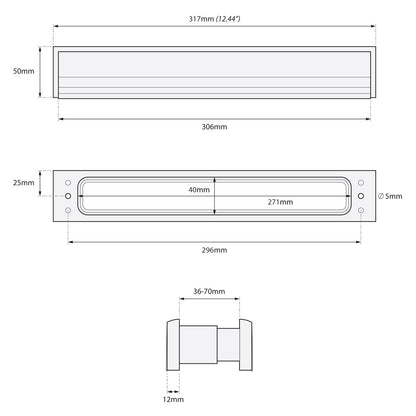 Yale Slimmaster 12" Letterplate
