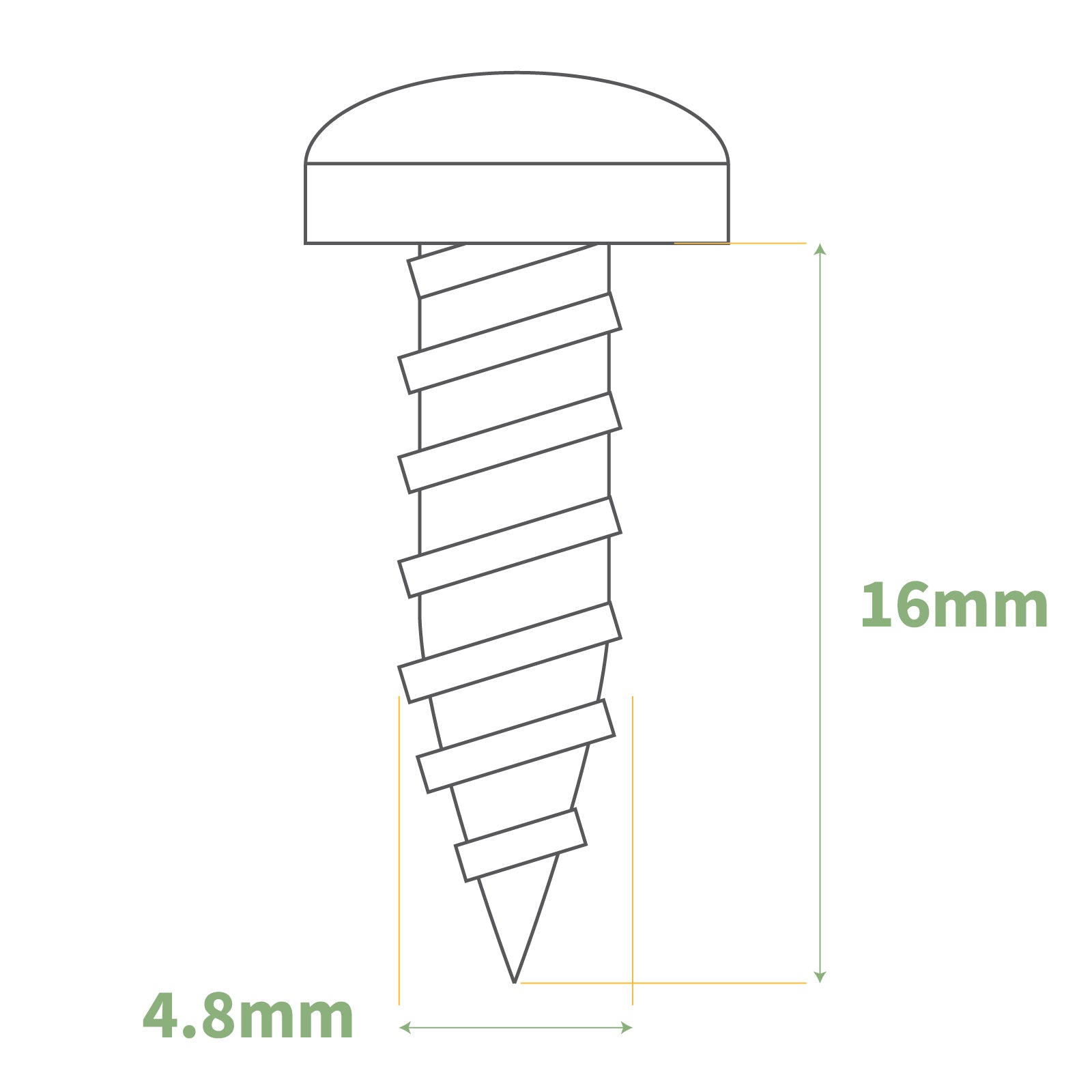 4.8mm x 16mm Window Repair Screws (25 Pack) – Truly PVC
