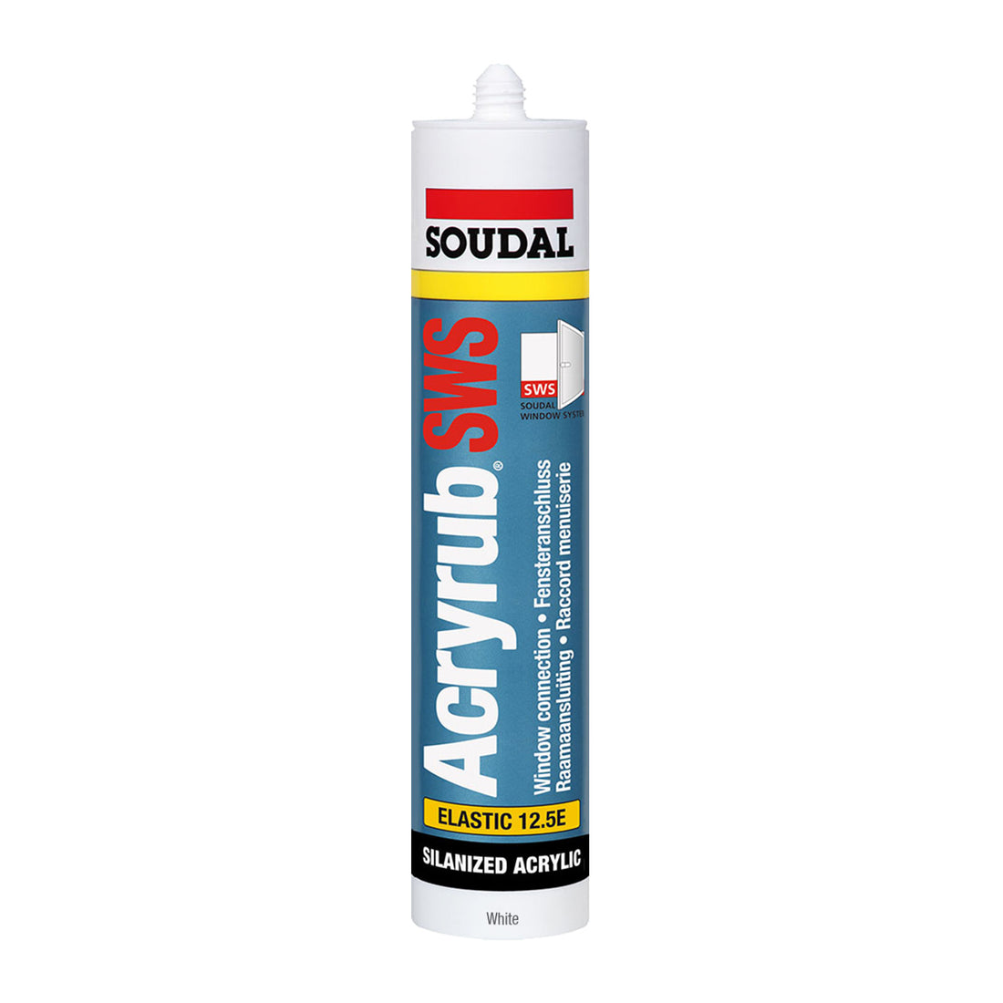 Soudal Acryrub SWS Sealant Premium Paintable Elastic Acrylic Decorators ...