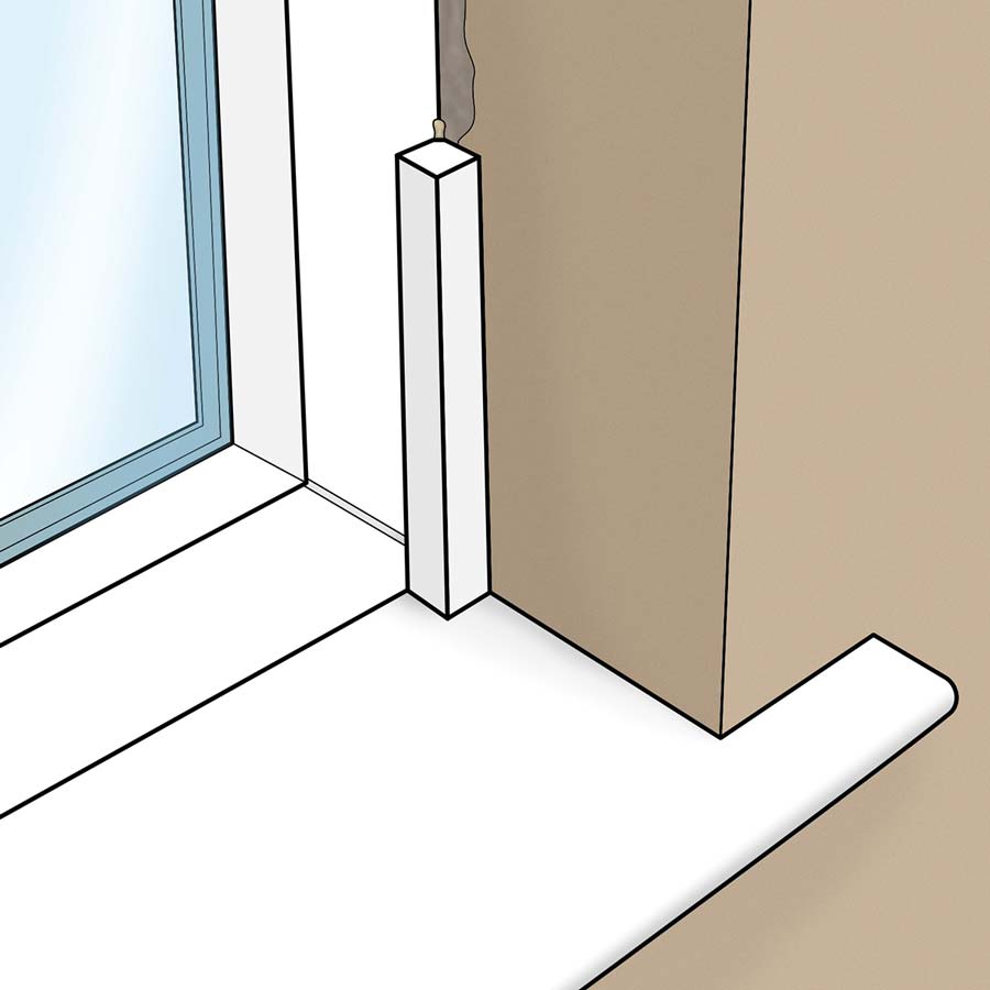 Anthracite Grey (Grained) 20mm Square Section uPVC Plastic Window Door Finishing Bead Trim