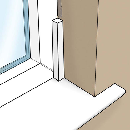 Anthracite Grey (Grained) 20mm Square Section uPVC Plastic Window Door Finishing Bead Trim