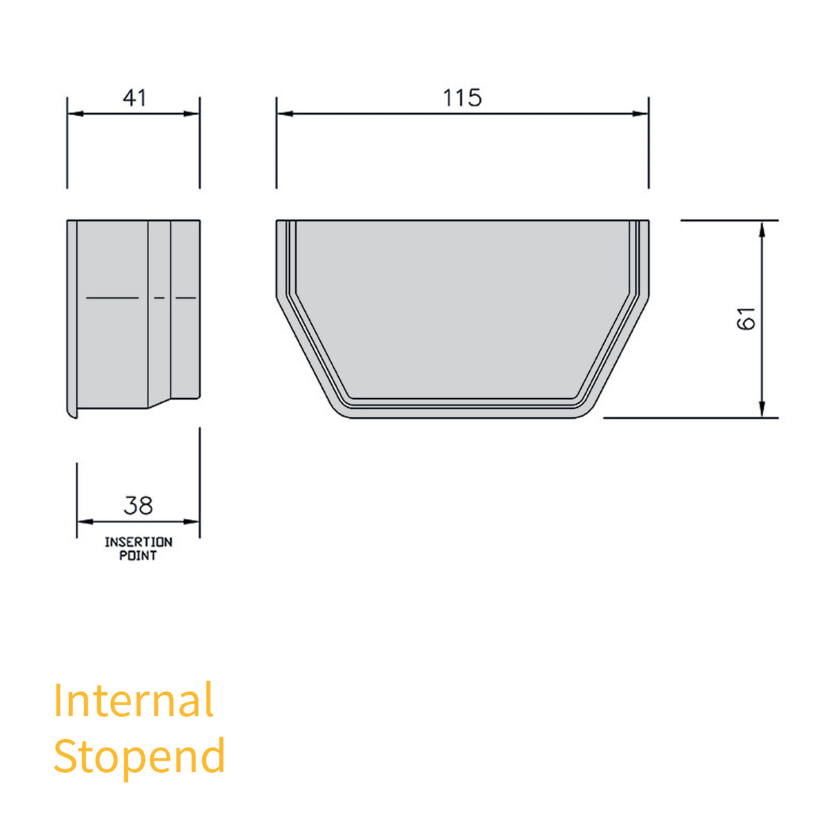 Open Square Line FloPlast Square Line Gutter Parts – Truly PVC
