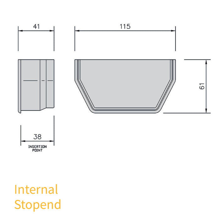 Square Line Gutter Extensions FloPlast Square Line Gutter Parts – Truly PVC