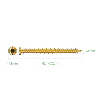 62mm 7.5mm Rapierstar StarFix FFT Masonry Screw Concrete Brick Stone Anchor (100 Pack)