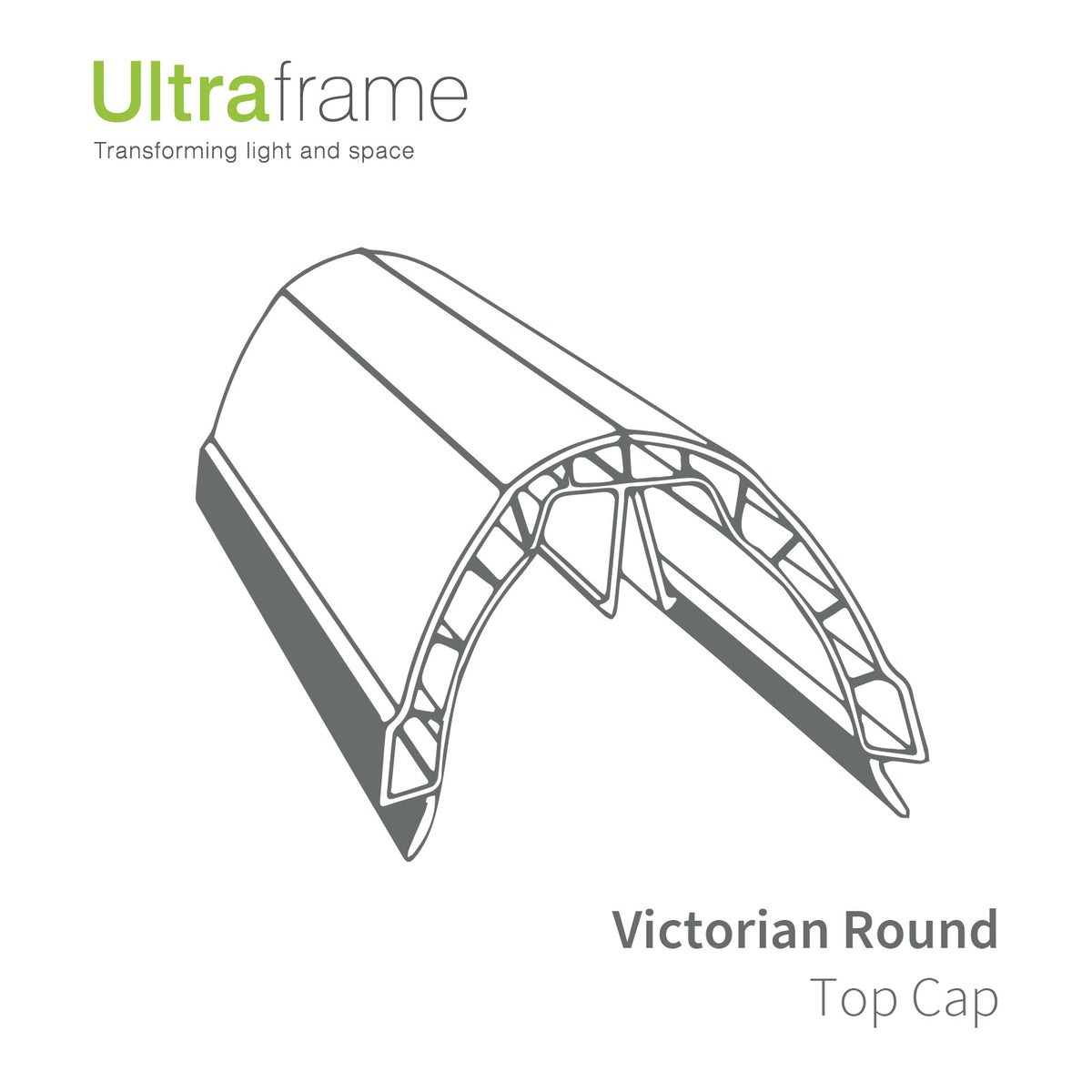 Conservatory Capping Ultraframe CAPA Transom Top Cap uPVC Conservatory Roof Spar Replacement ...
