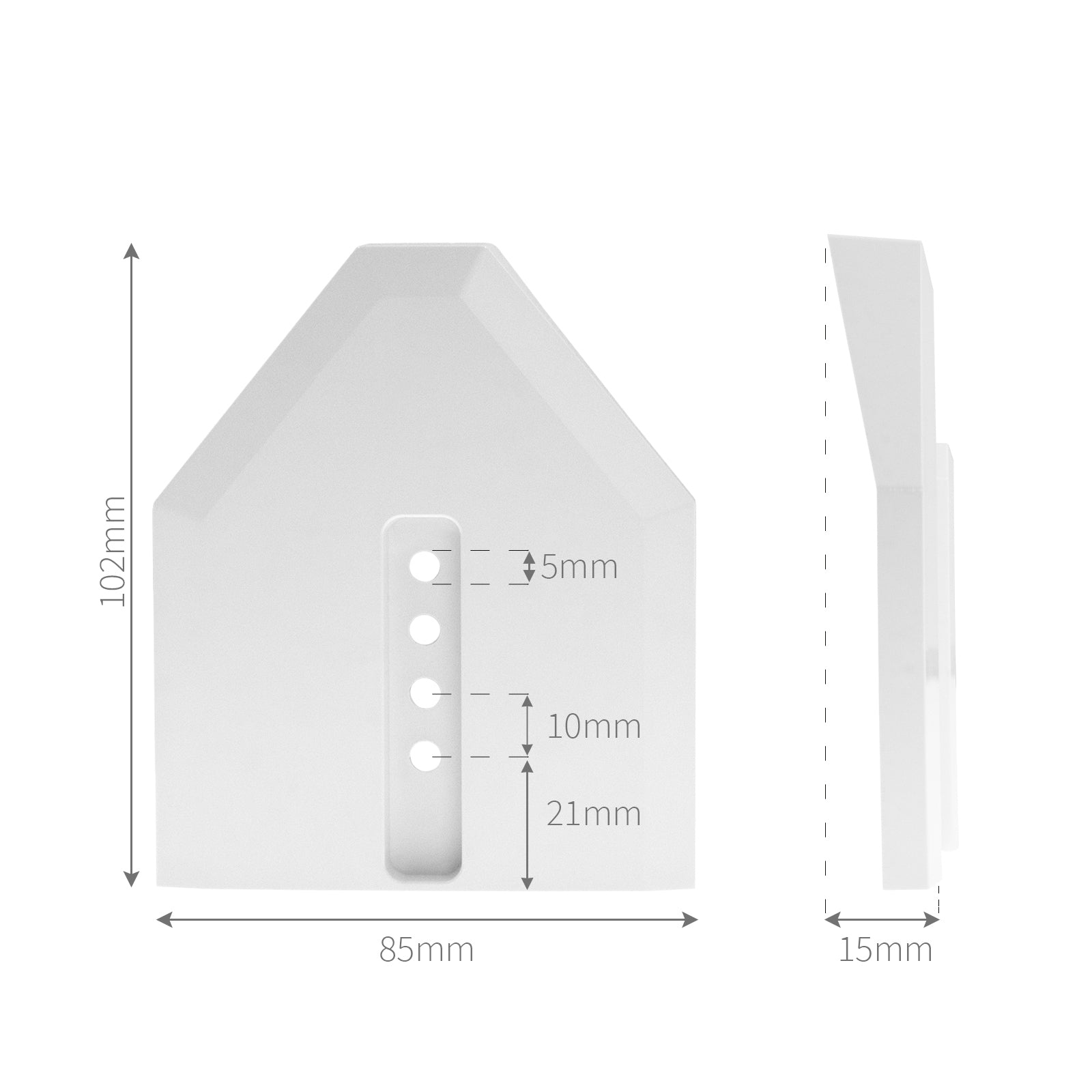 Size Dimensions of TruMAX Universal Conservatory Glazing Bar End Cap TruMAX Glazing Bar End Cap Conservatory Rafter Closure