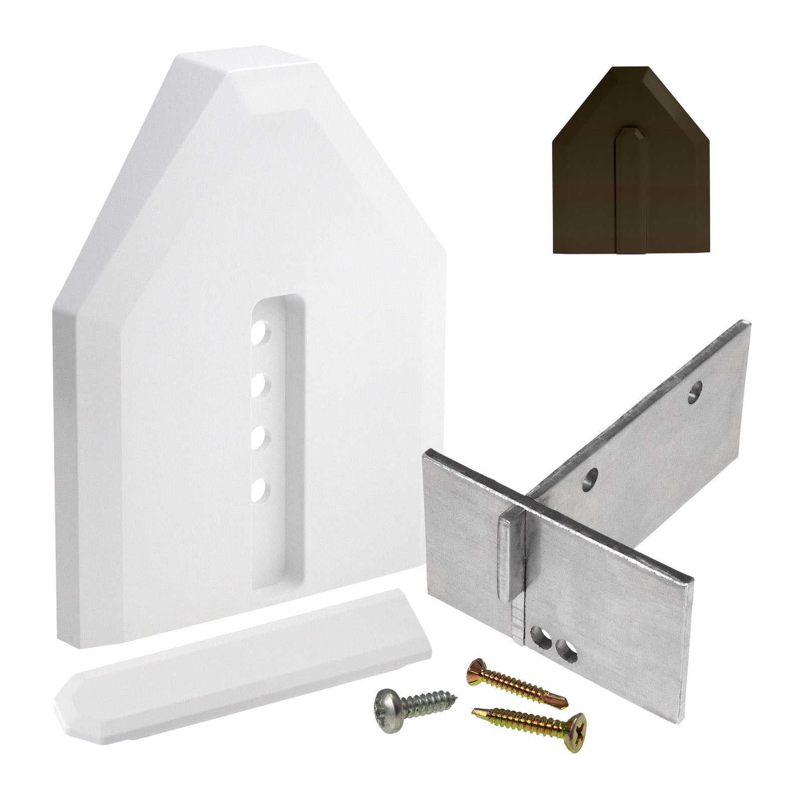 White Side-Fix End Cap Replacement Kit Conservatory Roof Spar Ends