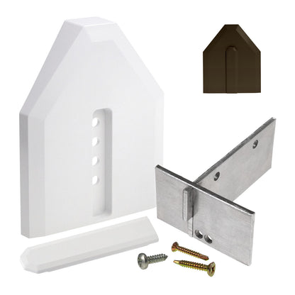 White Side-Fix End Cap Replacement Kit Conservatory Roof Spar Ends