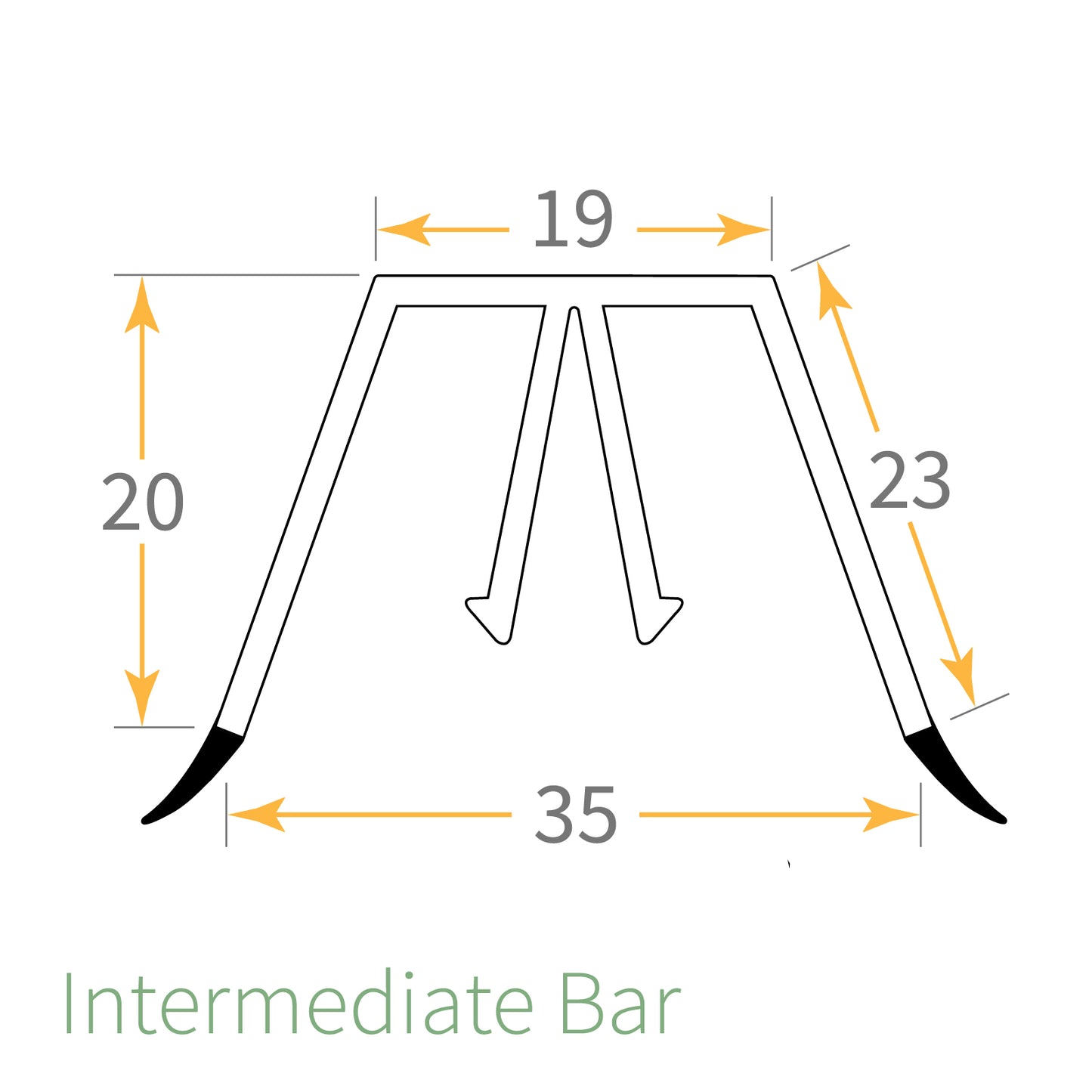 Ultralite 500 Glazing Bar Top Cap