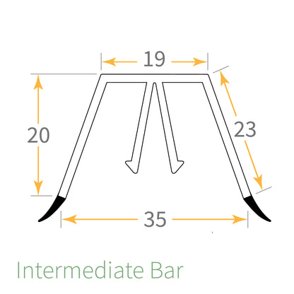 Ultralite 500 Glazing Bar Top Cap