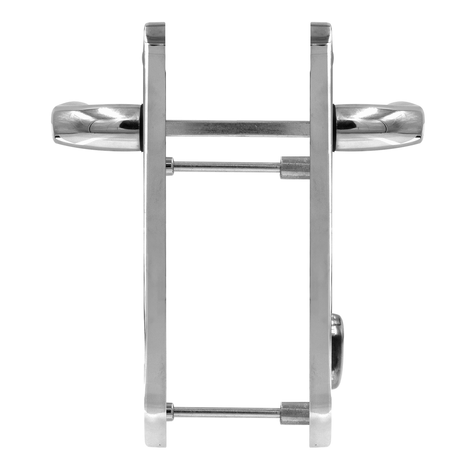 Side view of Short Chrome (PVD) Yale Sparta PAS24 Lever/Lever Door Handle Yale Trojan Sparta TS007 PAS 24 2* High Security Door Lever Handle