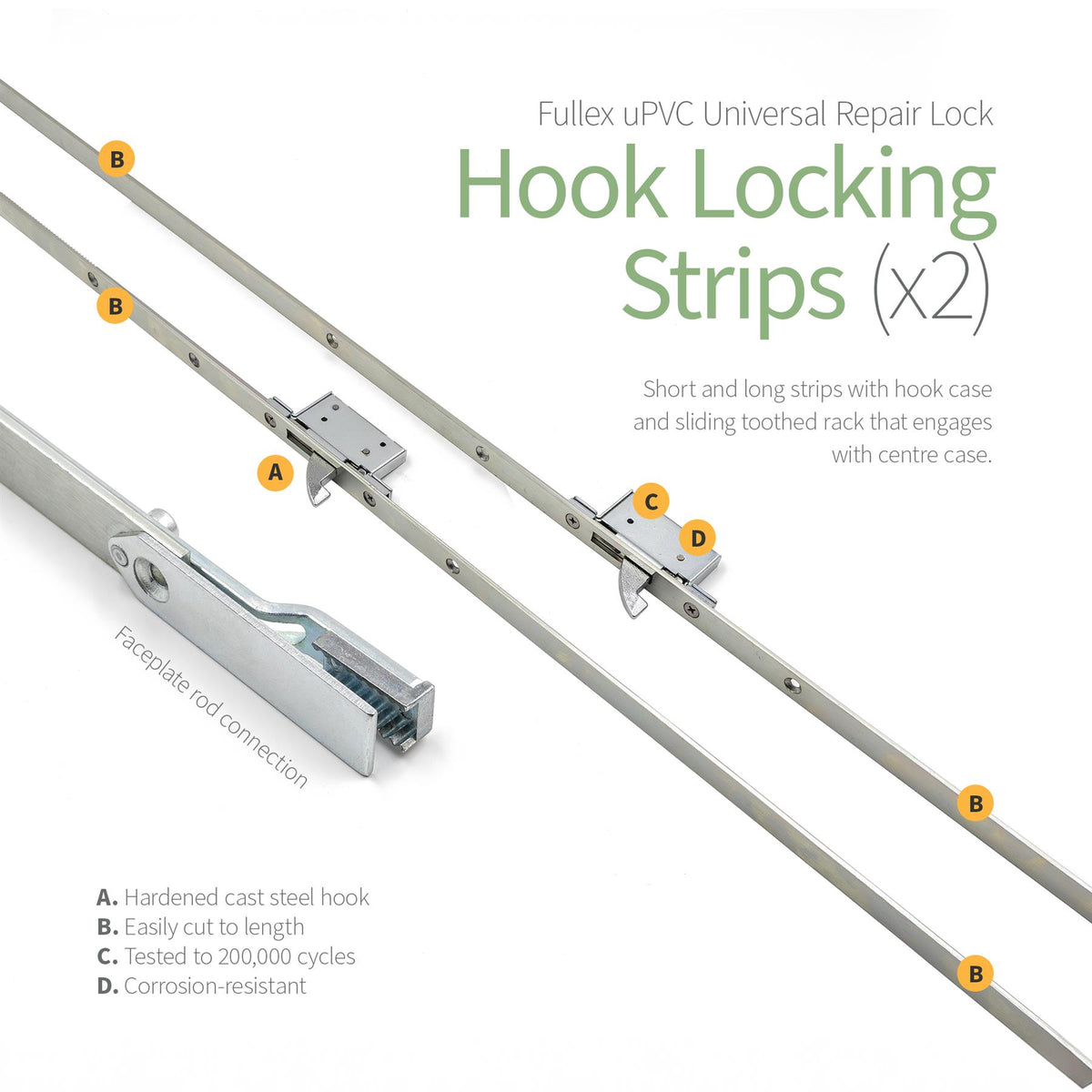 Multi Point Pvc Fullex Universal uPVC Door Repair Lock Multipoint Mechanism – Truly PVC