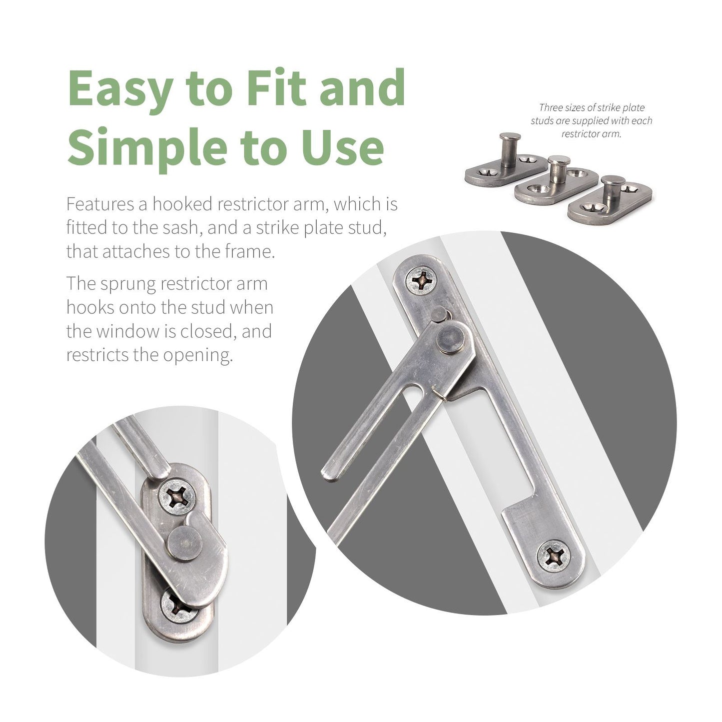 Universal Concealed Window Restrictor Kit