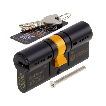 CERBERUS TS007 3* Euro Cylinder (Black)