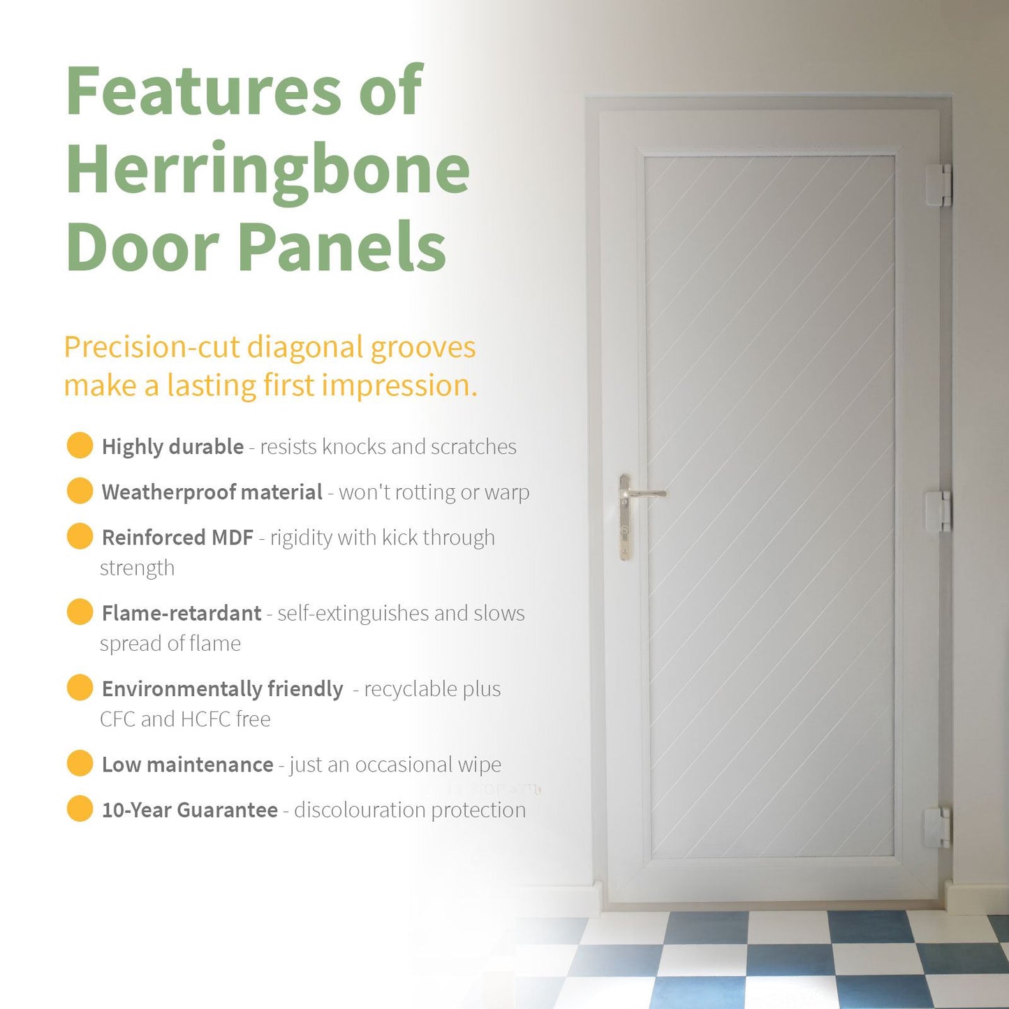 Herringbone Reinforced Door Panel