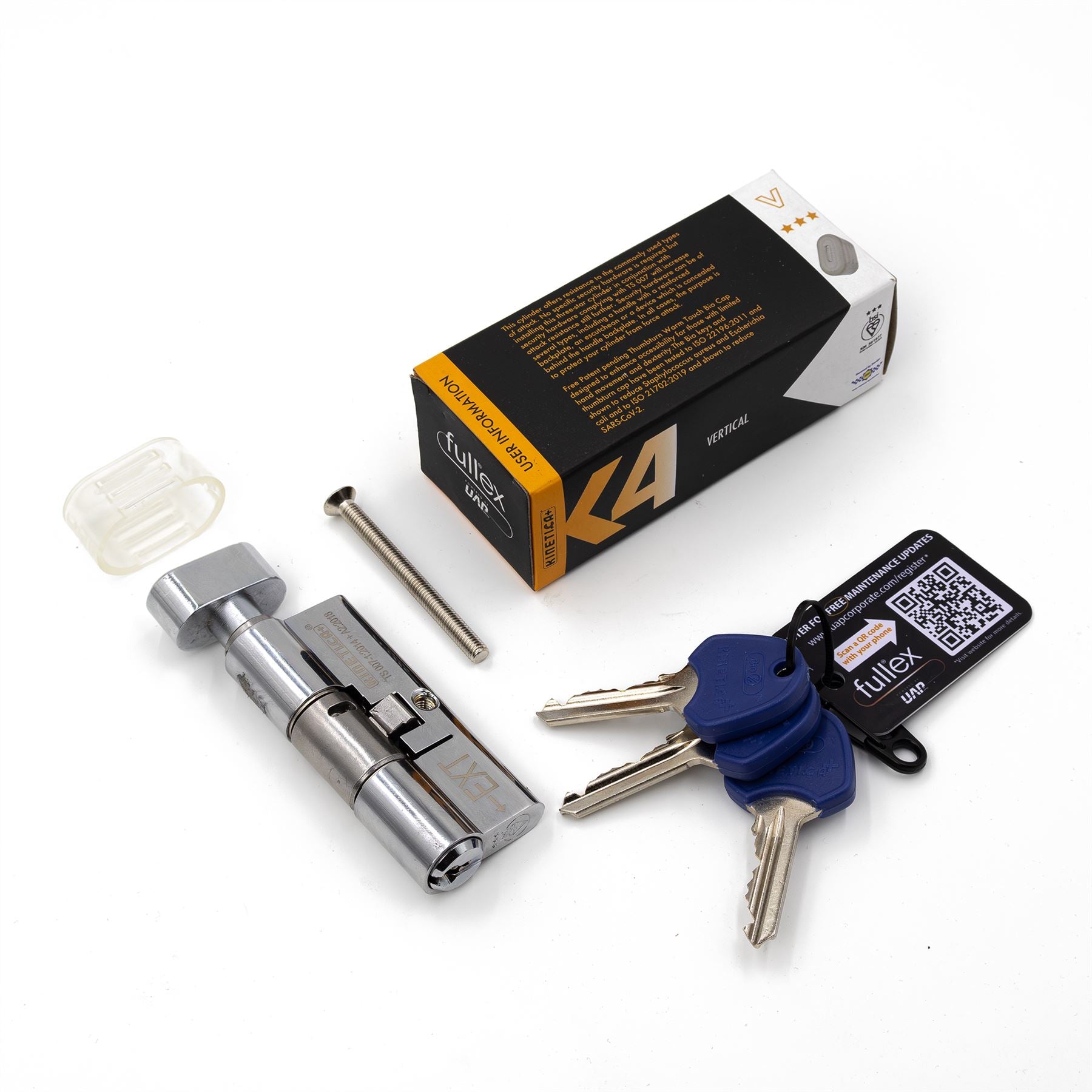 Fullex Kinetica+ K4 3* Thumbturn Euro Cylinder – Truly PVC