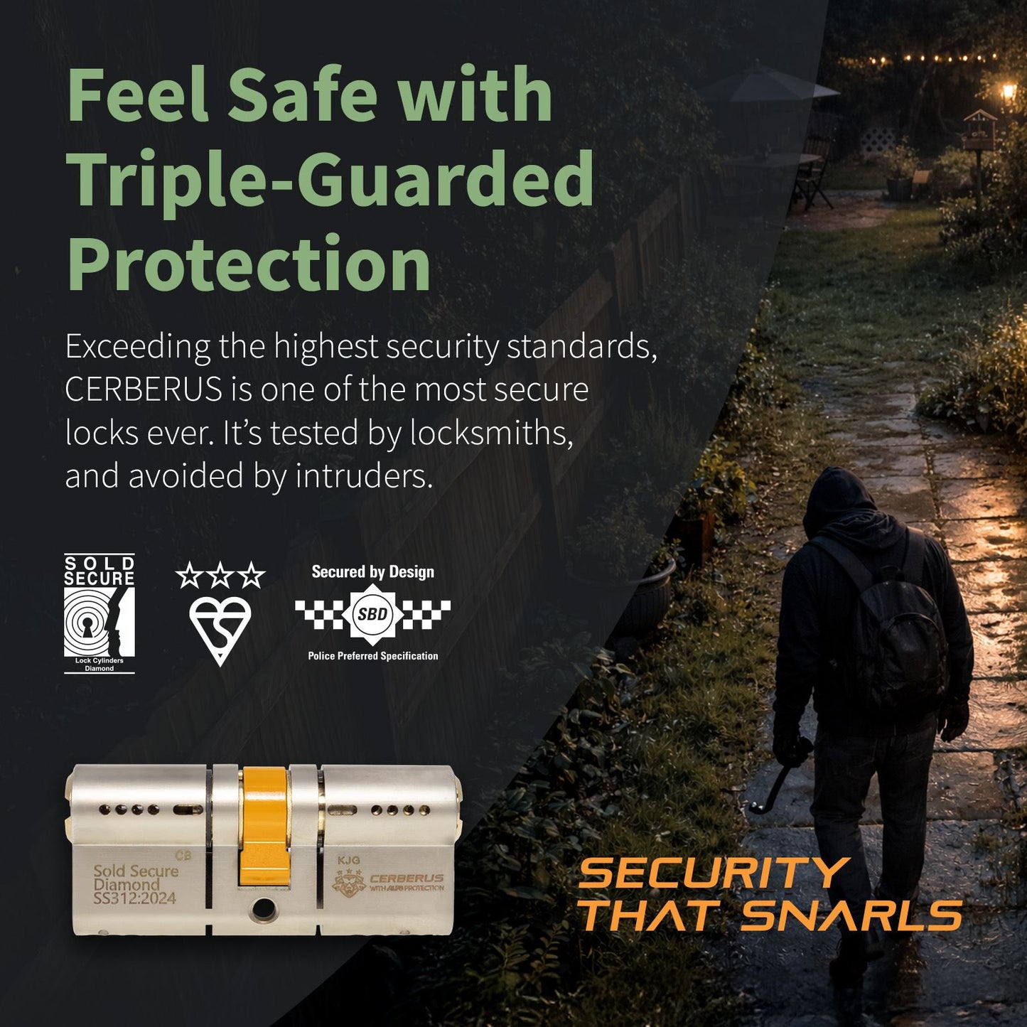 CERBERUS TS007 3* Euro Cylinder