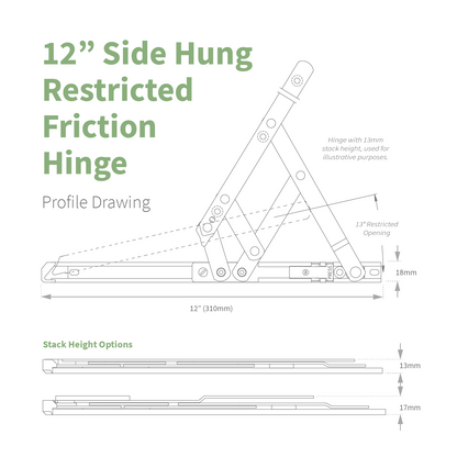 Securistyle Restricted Window Friction Hinge (Side Hung)