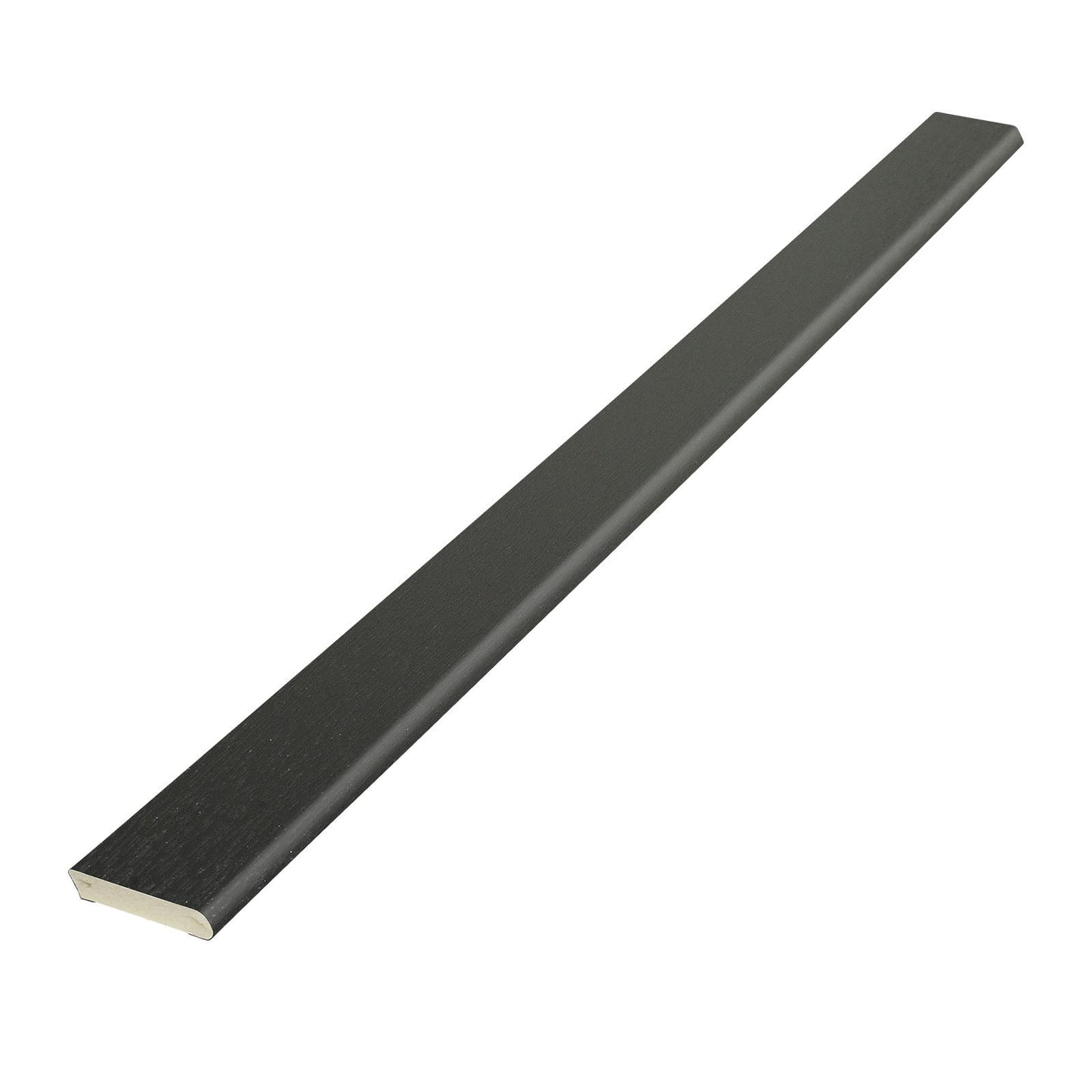 20mm Black (Smooth) Cloaking Fillet uPVC Plastic Architrave Window Door Architrave Trim - 20mm, Agate Grey