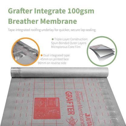 Example of Easy-Trim Grafter Integrate 100 Breather Membrane
