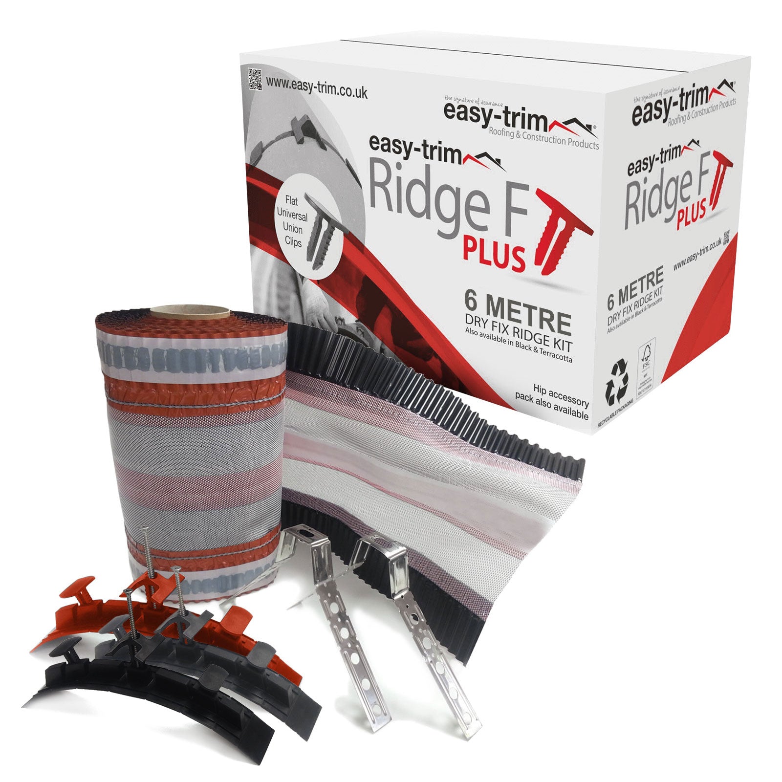 6m EasyRidge F Dry Fix Ridge Kit for Half Round of Angled – Truly PVC