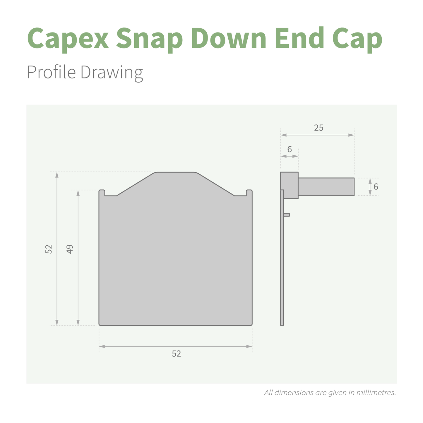 Exitex Capex Snap Down Bar End Cap