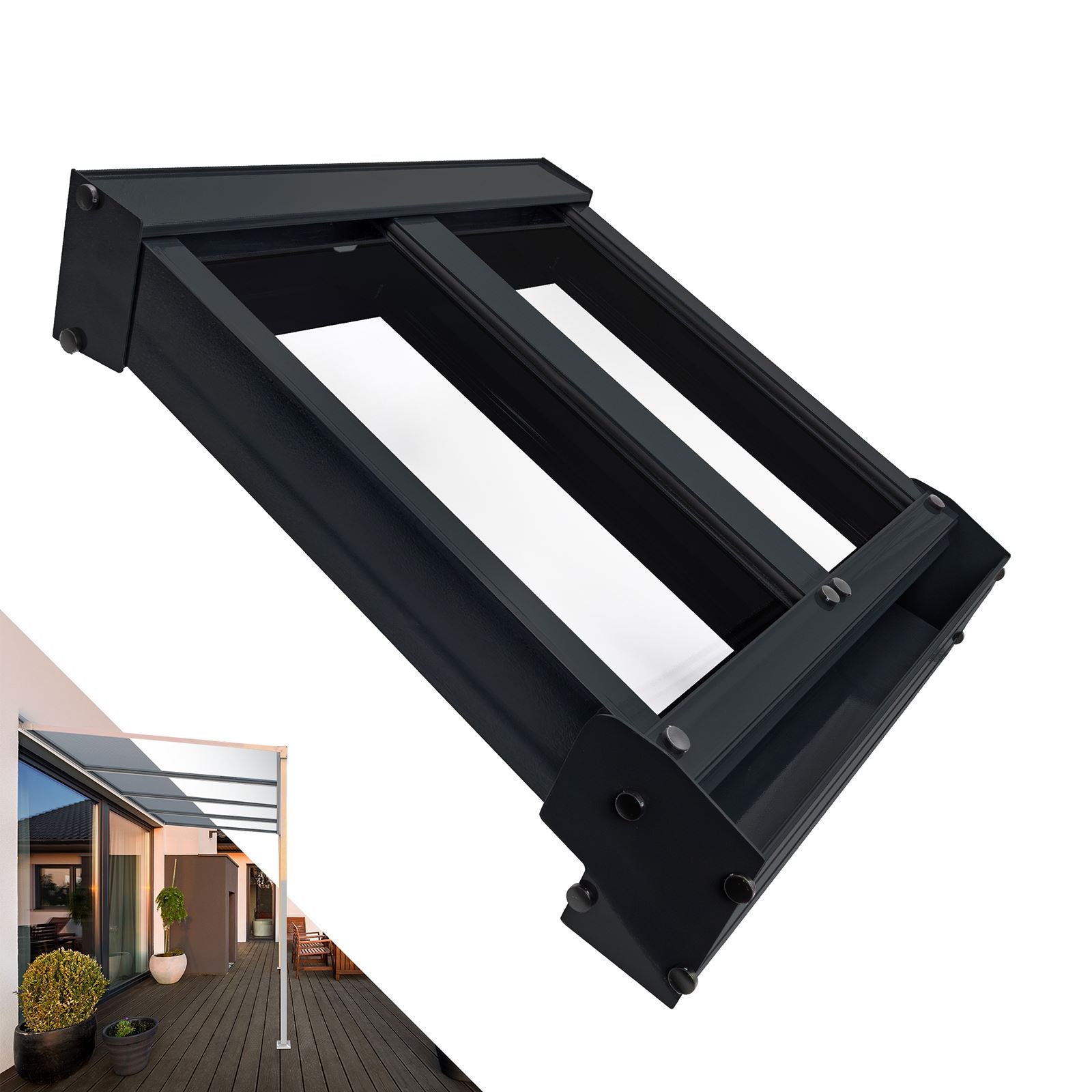 Unglazed Evolution Canopy Kit for 6mm Glass and Solid Polycarbonate ...
