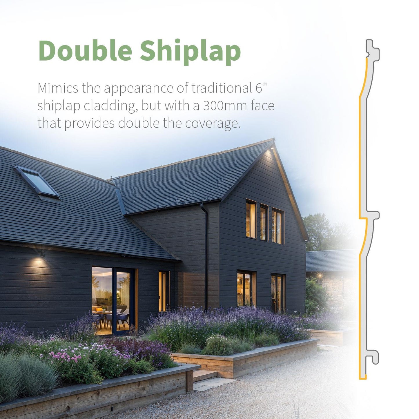 NatureClad Double Shiplap Cladding Board