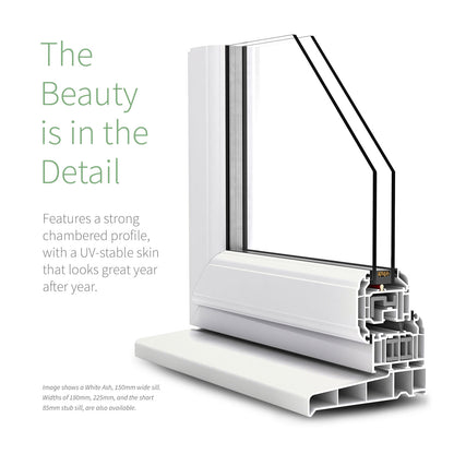 85mm Profile 22 Stub Window Sill (with End Caps)