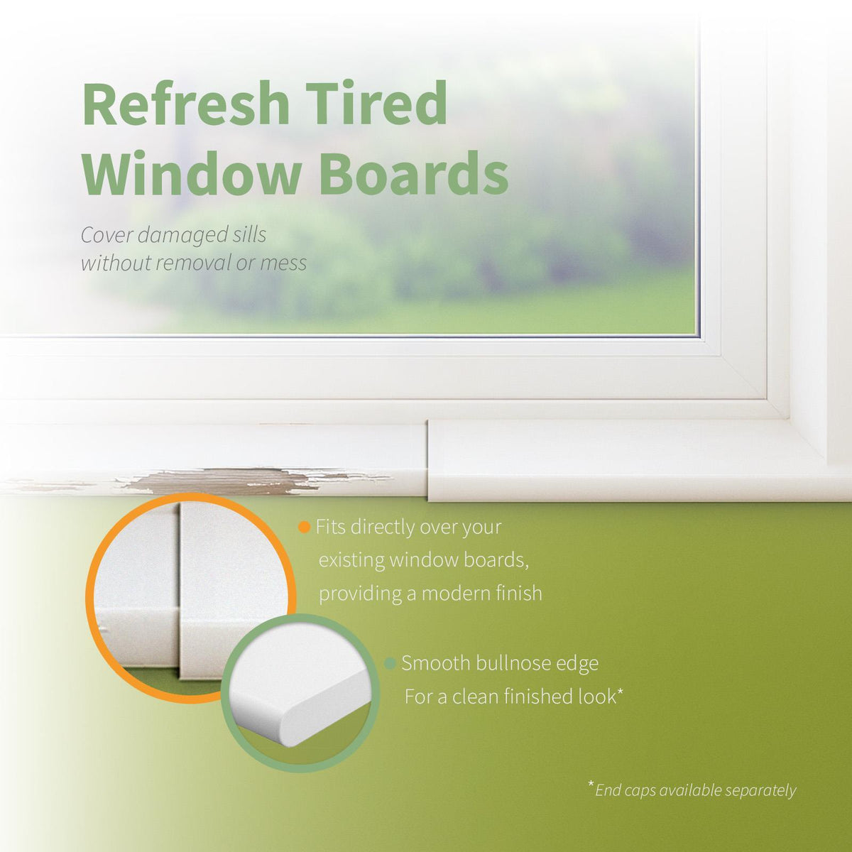 Example of Bullnose Window Board Capping Cover (2.5m)