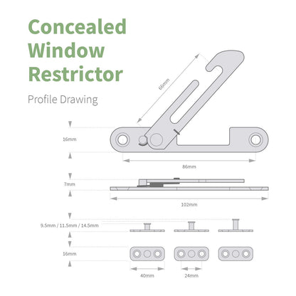 Universal Concealed Window Restrictor Kit